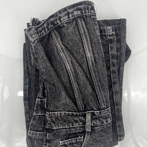 Women’s Jumpsuit - Dressed in LALA Black Denim 5 Pocket Strapless Corset Style - Picture 7 of 8